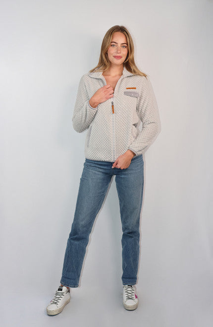 Simply Southern  light pink Full zip jacket